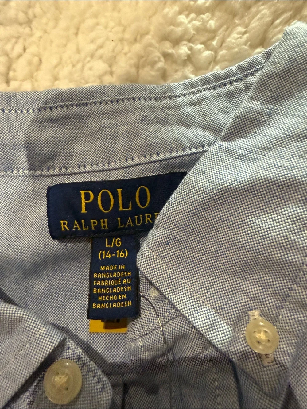 Polo by Ralph Lauren Light Blue Button-Down Oxford Shirt